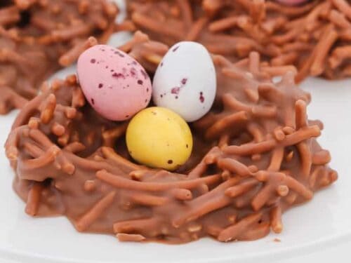 Easter Chocolate Birds Nests - Bake Play Smile